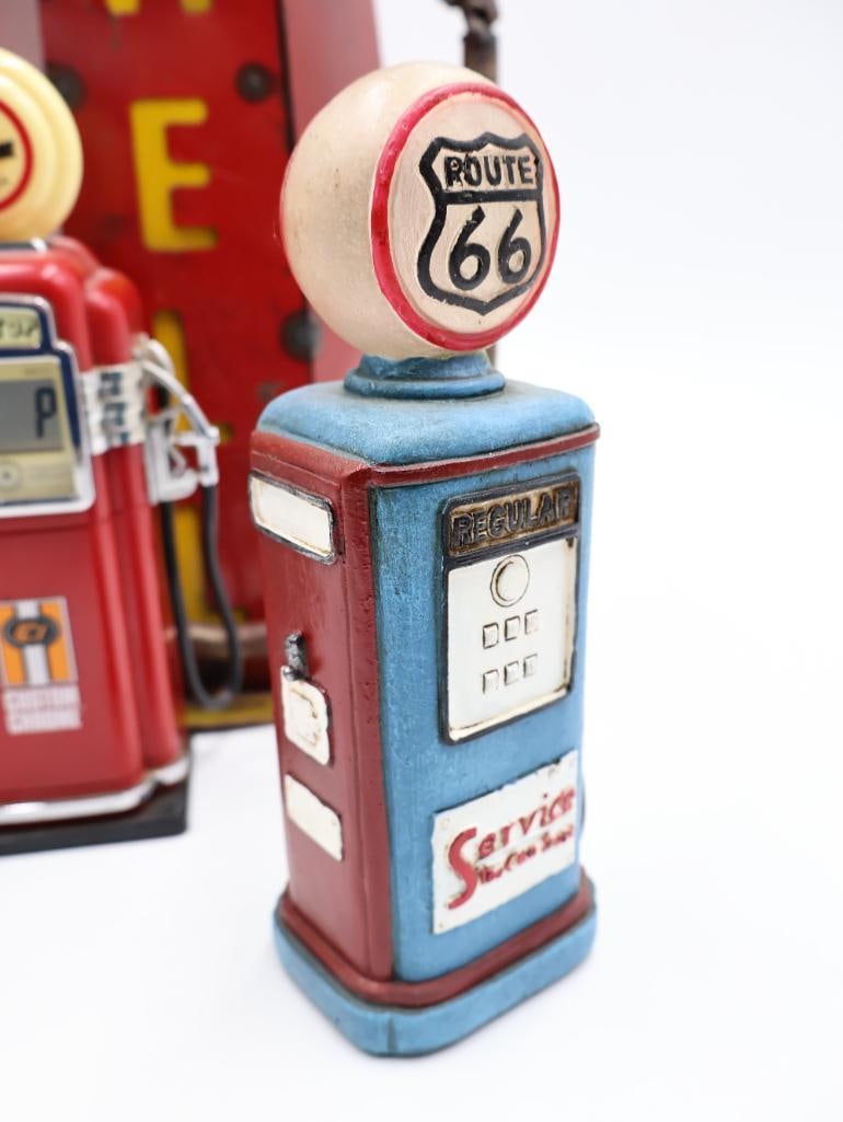 Assorted Gas Pump Decor Items - 9