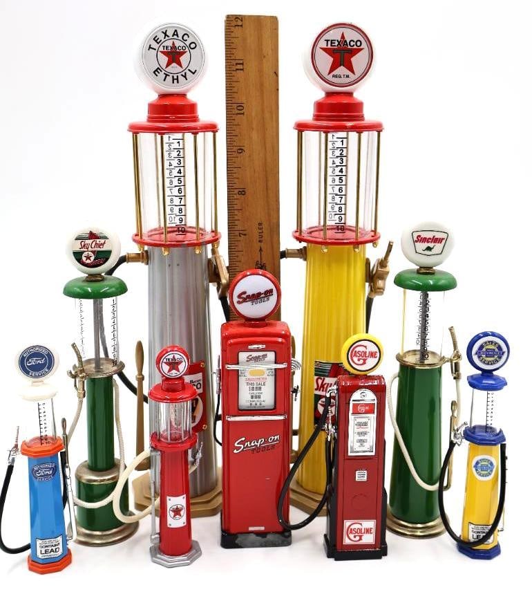 Collection of Metal Diecast Pump Replicas - 2