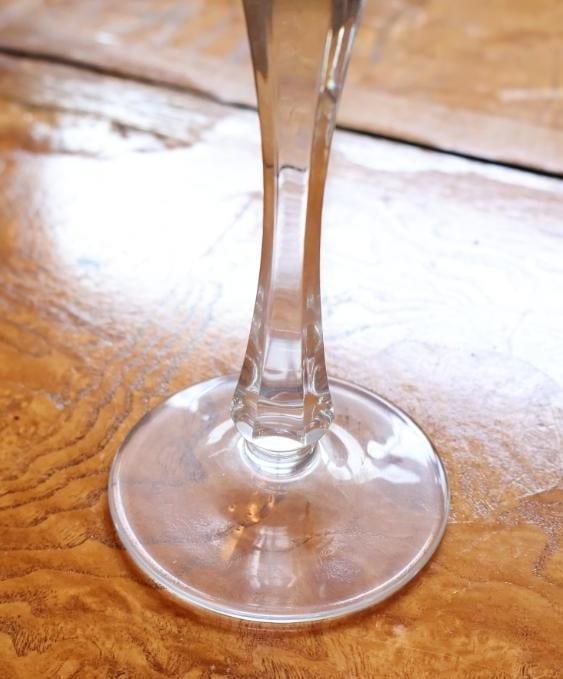 Vintage Nachtmann-Style Multicolor Cut-to-Clear Crystal Wine Goblets, Set of 6 - 6