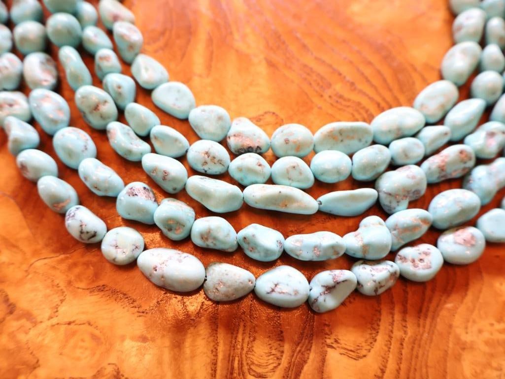 Turquoise and Pearl Jewelry Collection, Necklaces and Earrings - 11