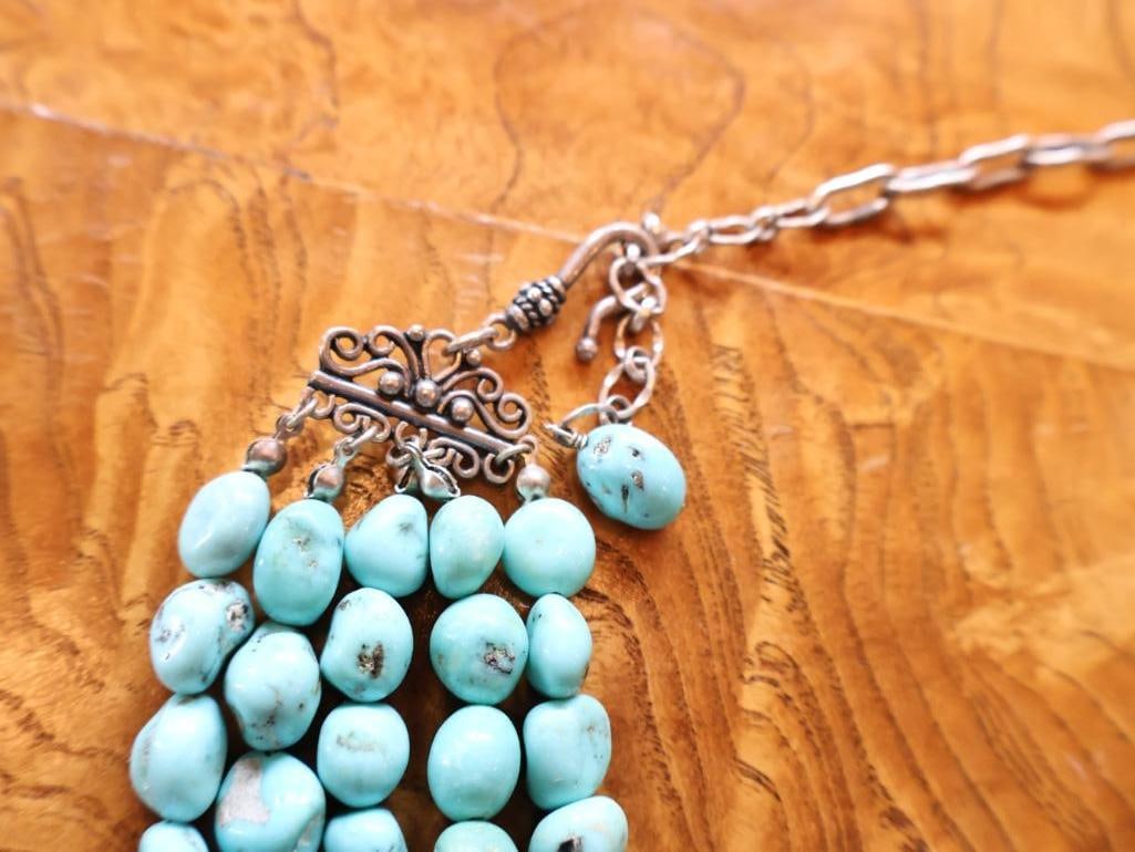 Turquoise and Pearl Jewelry Collection, Necklaces and Earrings - 12