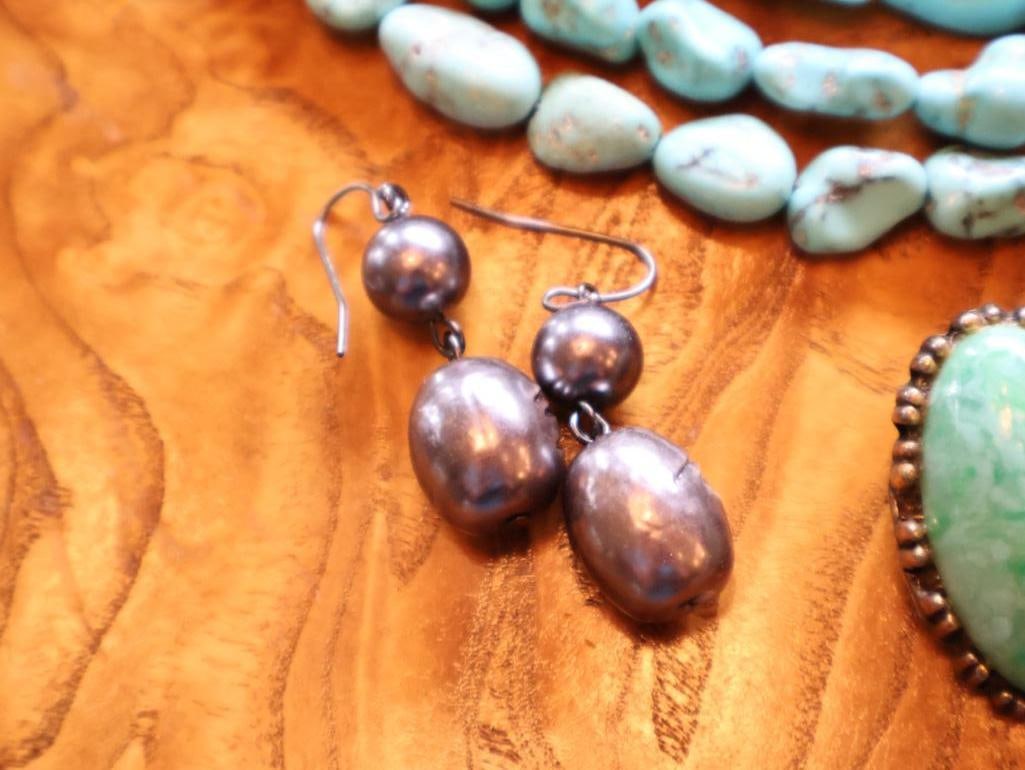 Turquoise and Pearl Jewelry Collection, Necklaces and Earrings - 3