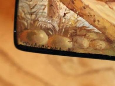 Russian Folk Art Collection Lacquer Box, Hand-Painted Eggs and Enameled Cup - 14