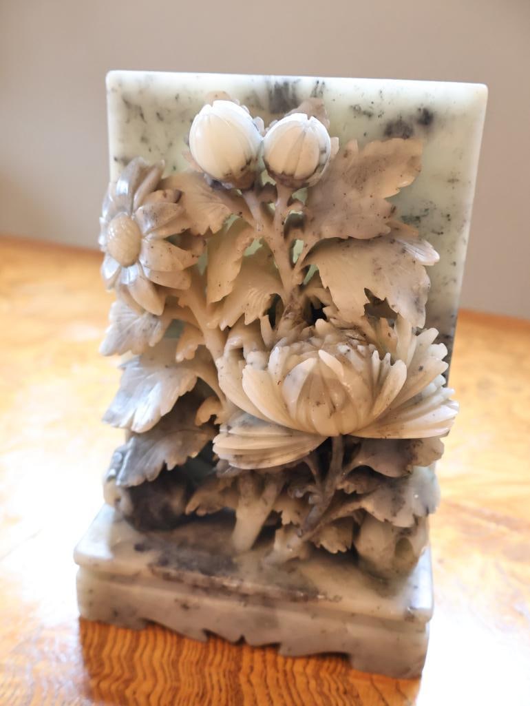 Three Chinese Carved Hardstone Decorative Sculptures - 12