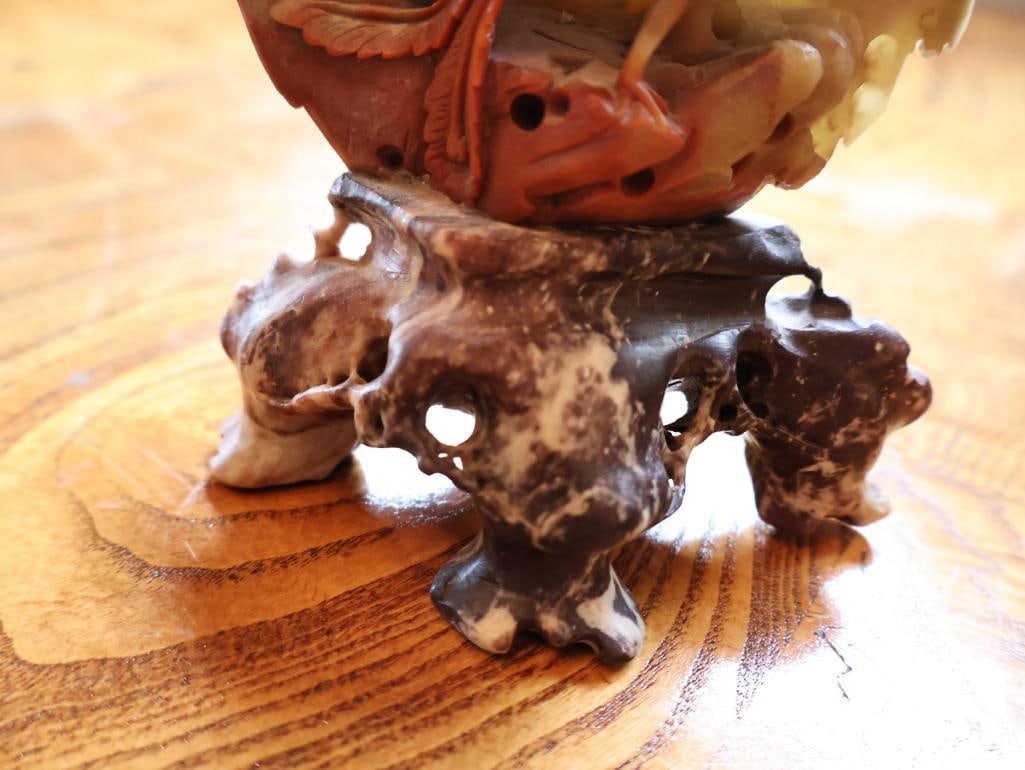 Three Chinese Carved Hardstone Decorative Sculptures - 4
