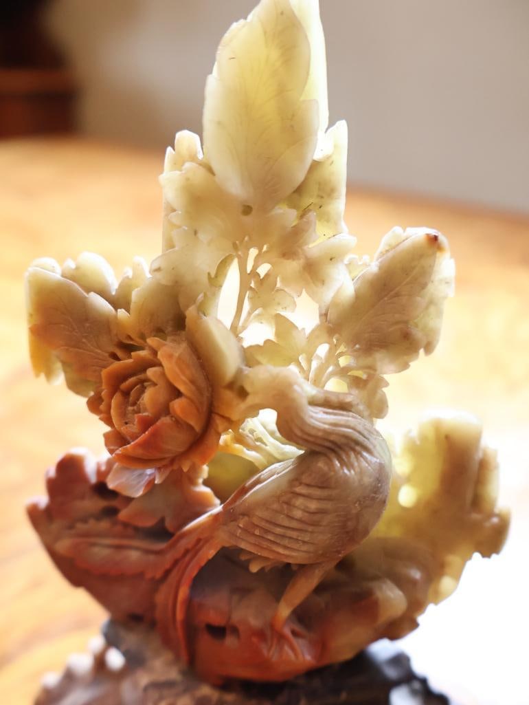 Three Chinese Carved Hardstone Decorative Sculptures - 5