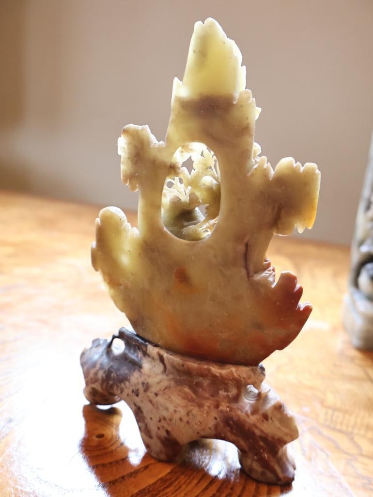 Three Chinese Carved Hardstone Decorative Sculptures - 6