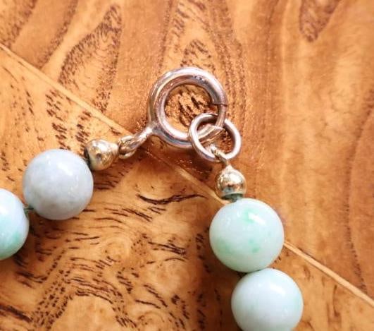 Jade Bead Jewelry Lot with 14K Gold Clasp and Carved Jade - 8
