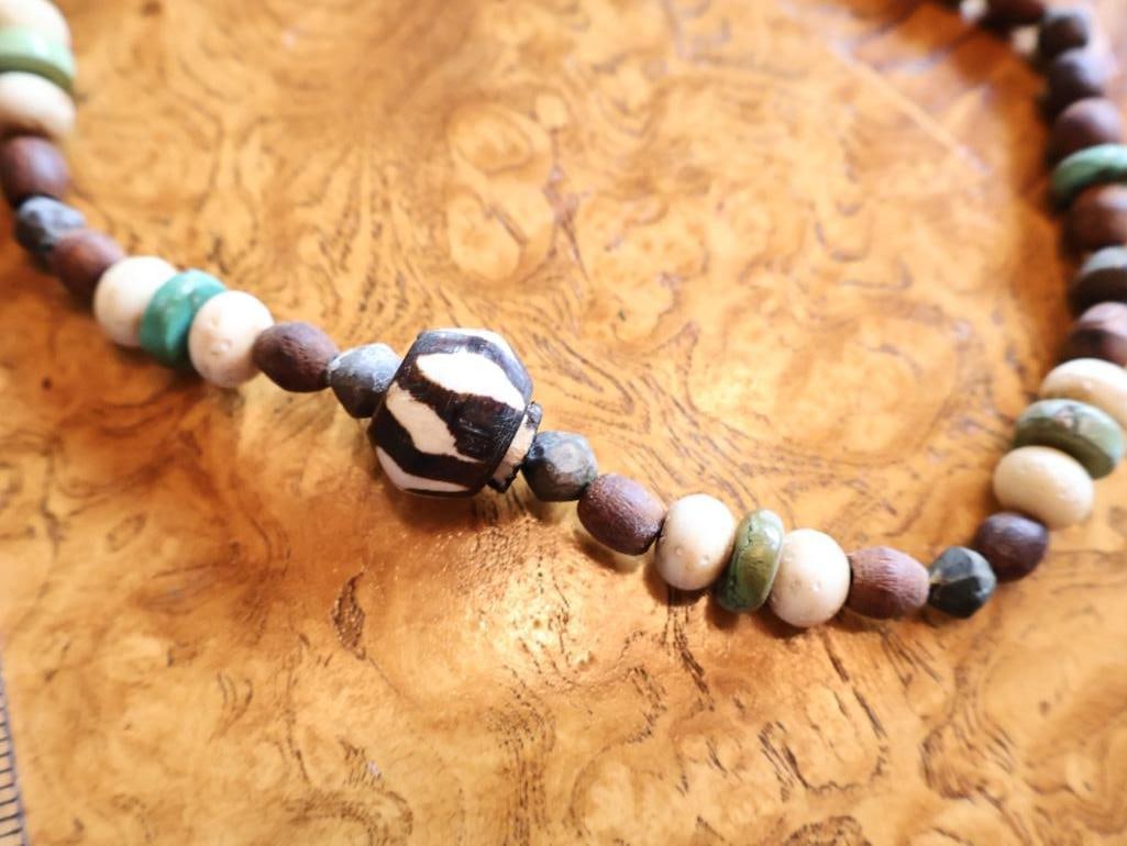 Southwestern Mixed Media Wall Sculpture and beaded Necklace - 4