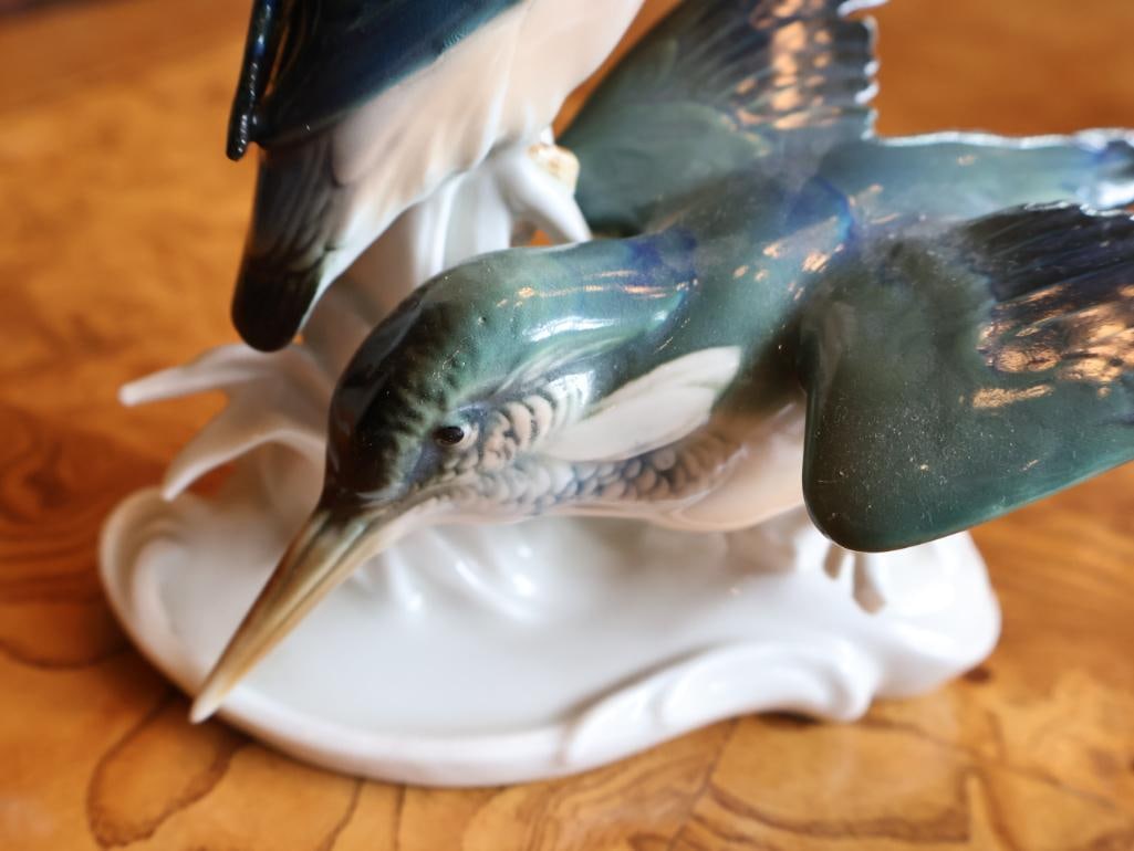 Antique European Porcelain & Pottery LHS Bavaria, Figural Pitcher & Birds - 13