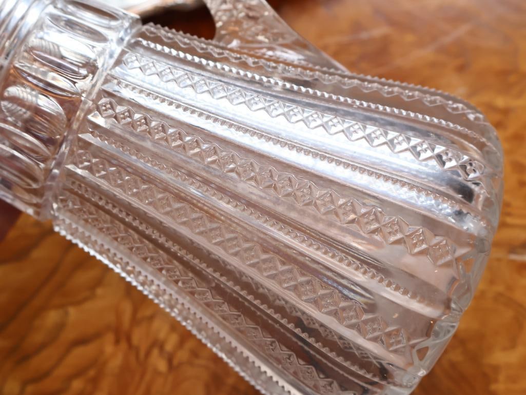 Vintage Crystal & Silverplate Serving Collection Candlestick, Pitcher & Tray - 13