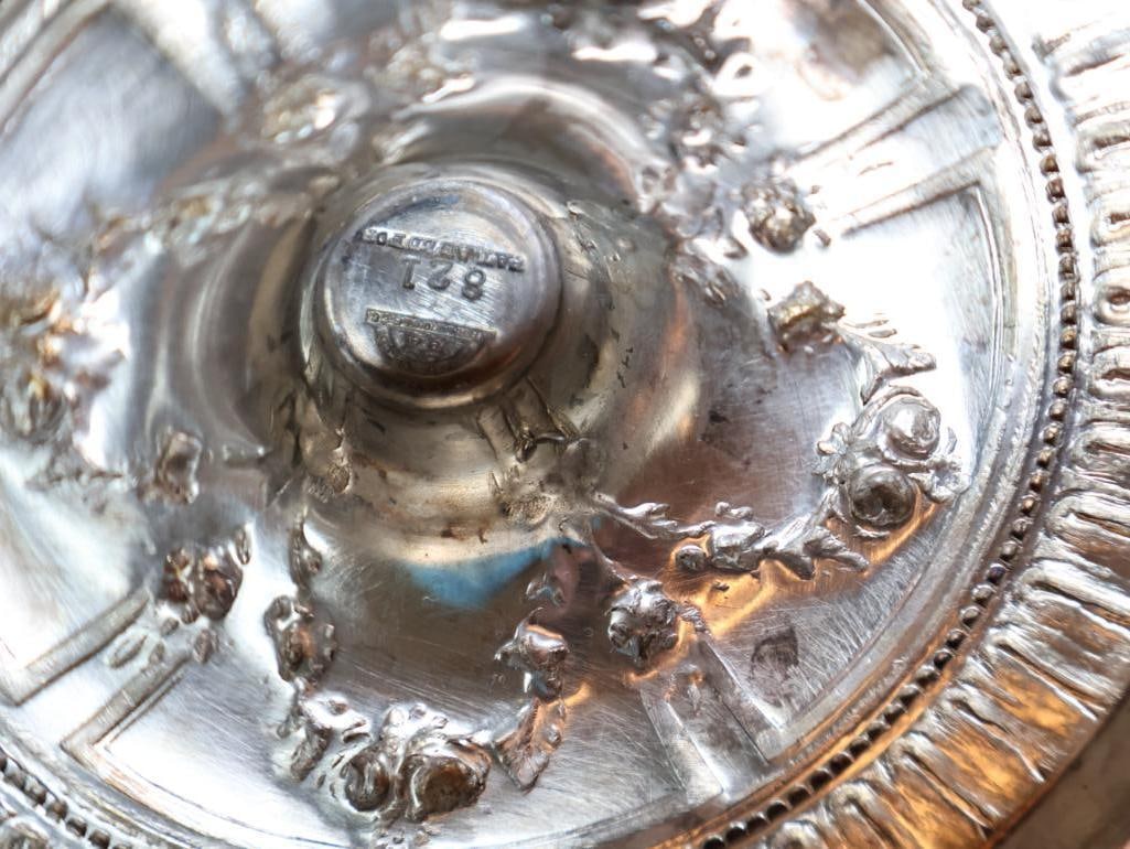 Vintage Crystal & Silverplate Serving Collection Candlestick, Pitcher & Tray - 18