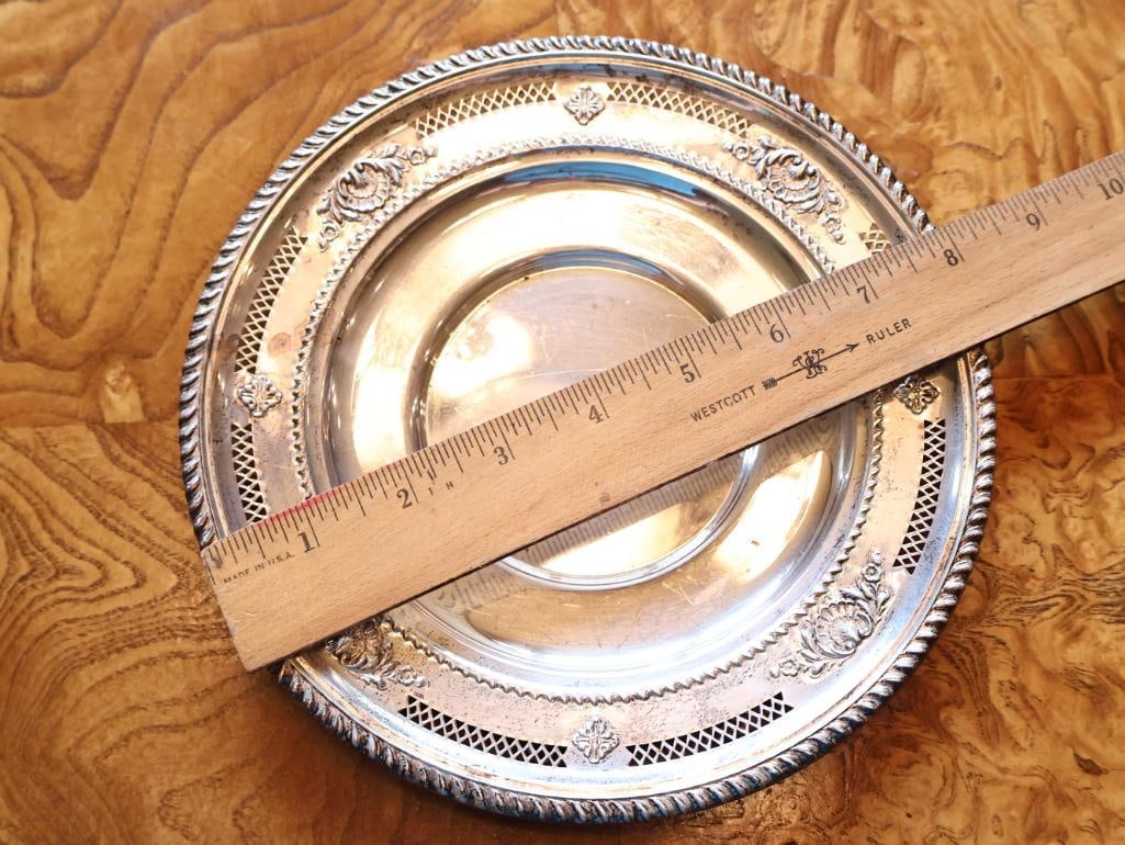 Birks Sterling Silver Pierced Floral Serving Bowl 208 Grams - 2