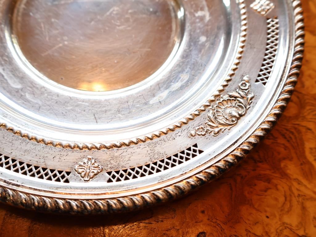 Birks Sterling Silver Pierced Floral Serving Bowl 208 Grams - 3