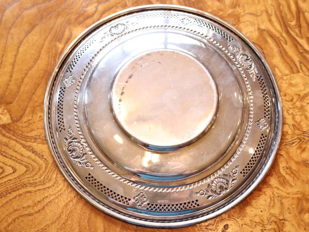 Birks Sterling Silver Pierced Floral Serving Bowl 208 Grams - 5
