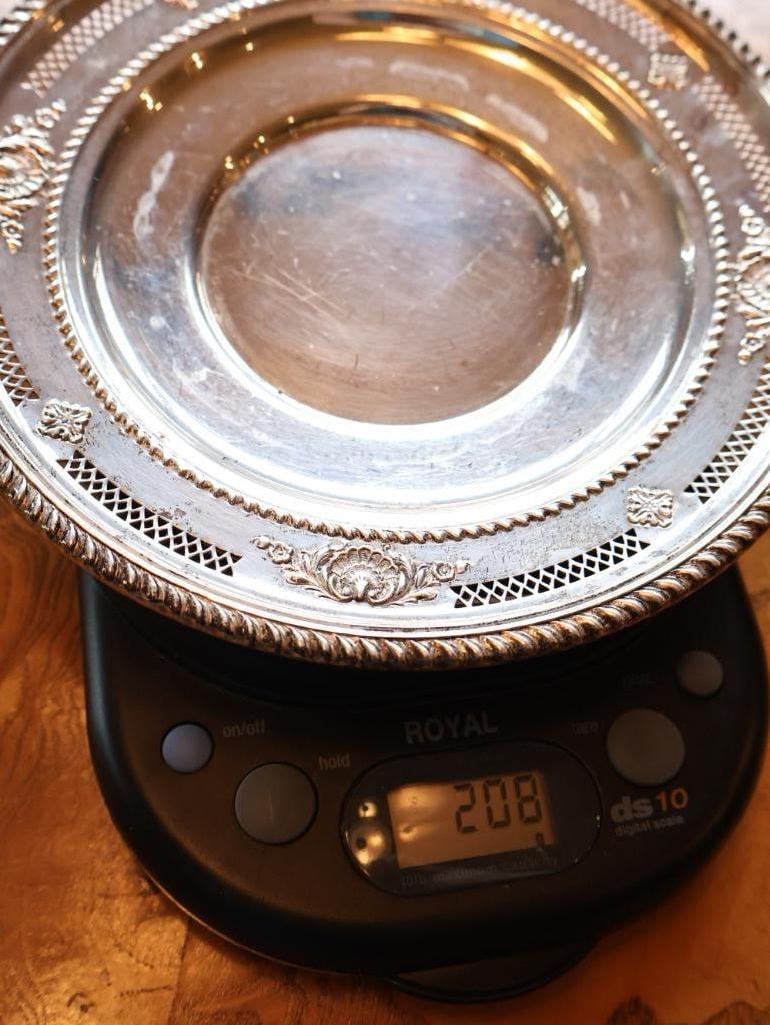 Birks Sterling Silver Pierced Floral Serving Bowl 208 Grams - 8