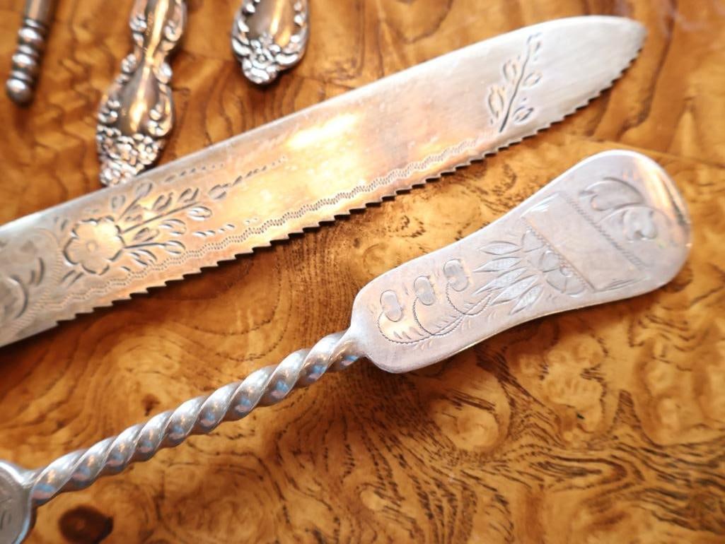 Antique & Vintage Serving and Flatware Assortment - 7