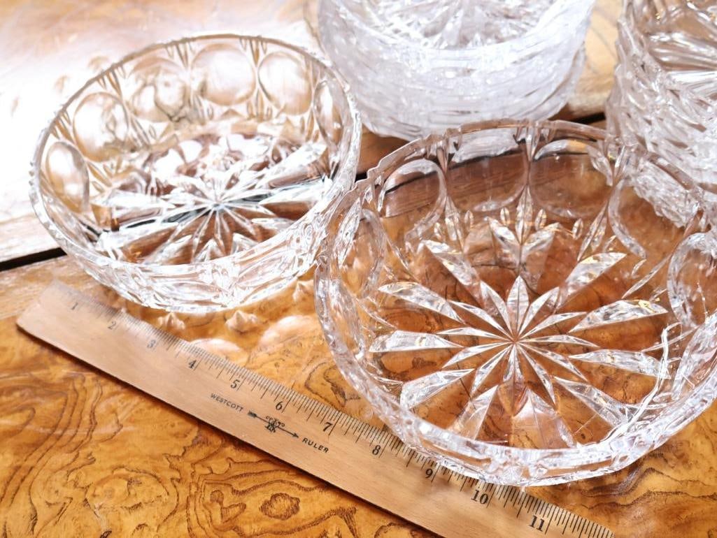 Large Assortment of Vintage Cut Crystal and Glass Tableware - 11