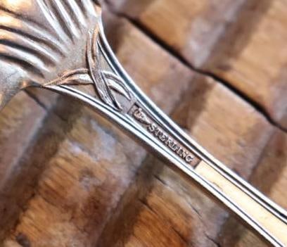 3 Antique Sterling Silver Floral Serving Spoons 101 Grams - 10