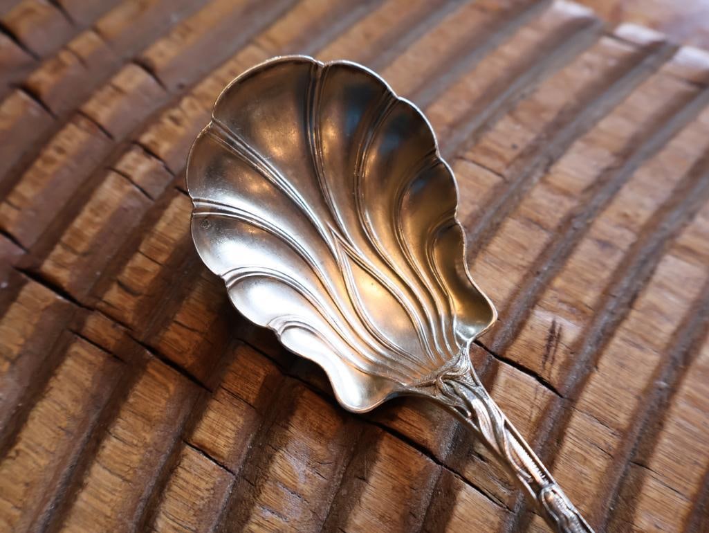 3 Antique Sterling Silver Floral Serving Spoons 101 Grams - 8
