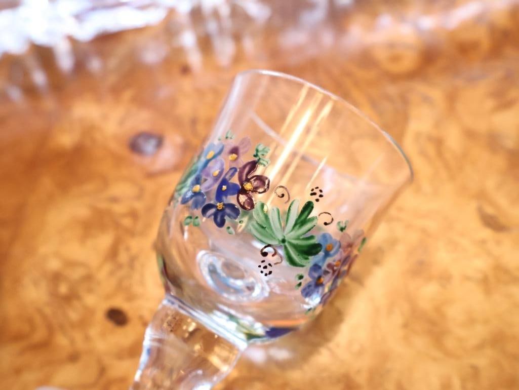Vintage Floral Porcelain & Hand-Painted Glass Serving Collection - 11