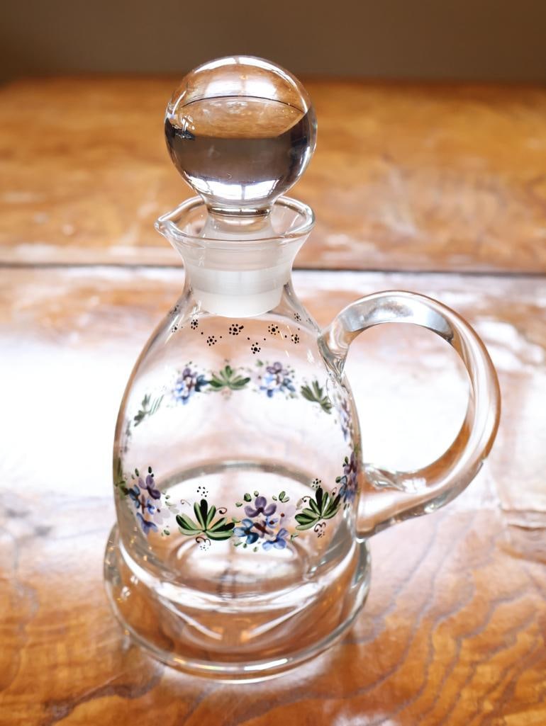 Vintage Floral Porcelain & Hand-Painted Glass Serving Collection - 12