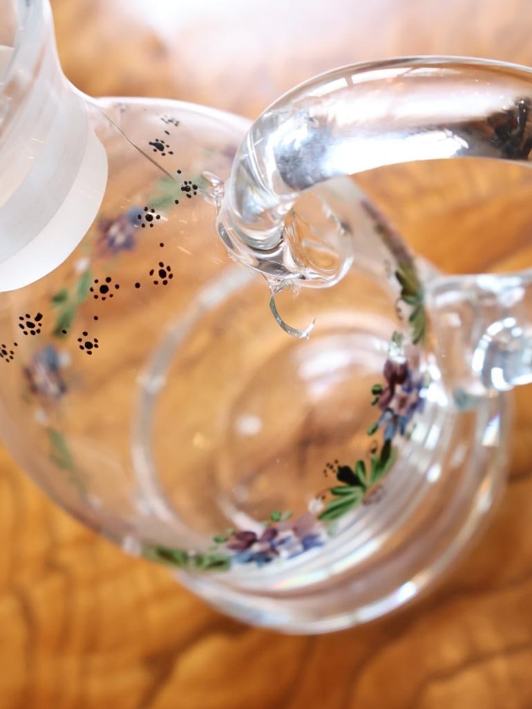 Vintage Floral Porcelain & Hand-Painted Glass Serving Collection - 13