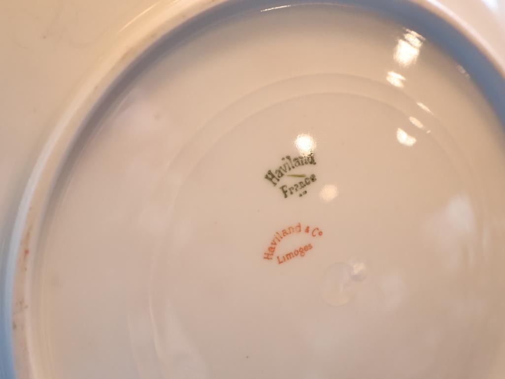 Vintage Floral Porcelain & Hand-Painted Glass Serving Collection - 6