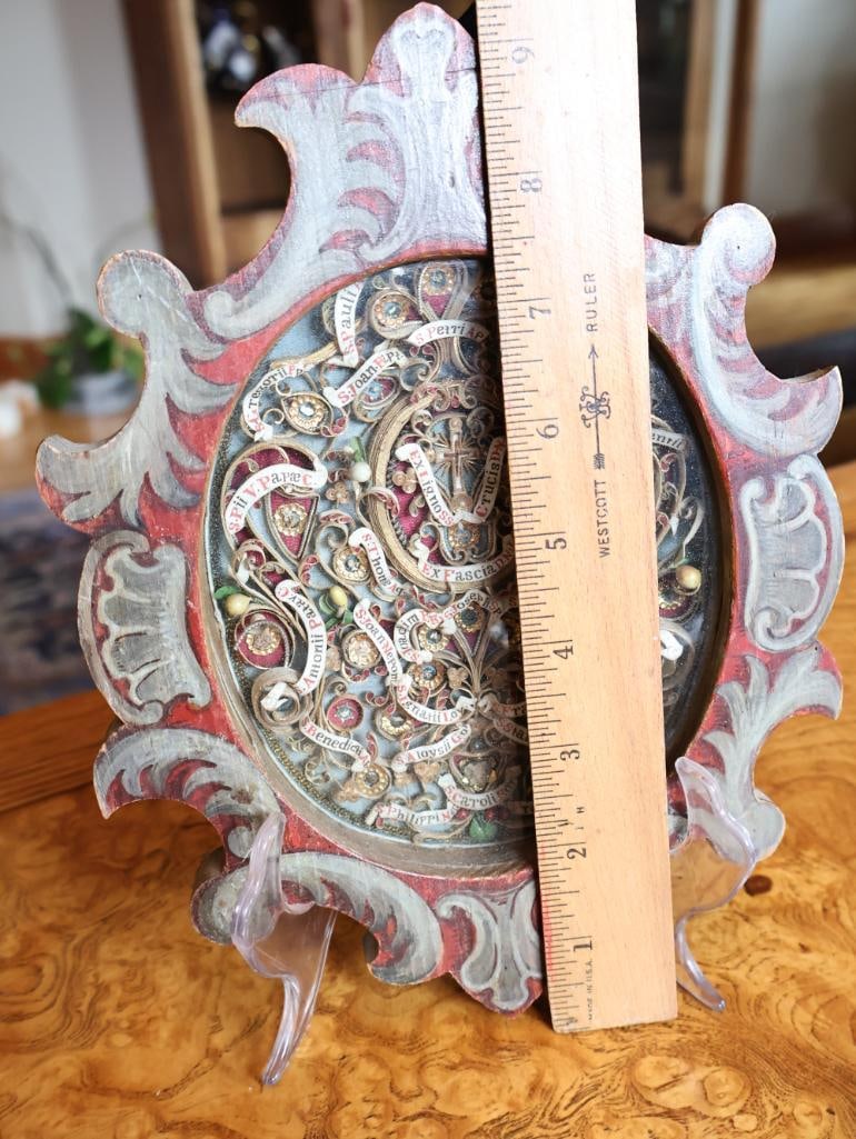 Antique Venetian Multi-Saint Reliquary, Provenance Inscription Dated 1912 - 3