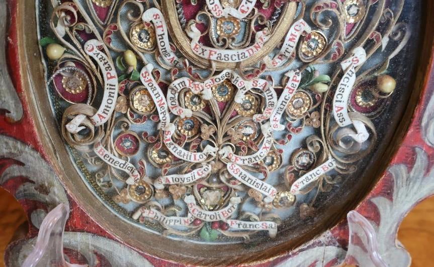 Antique Venetian Multi-Saint Reliquary, Provenance Inscription Dated 1912 - 5