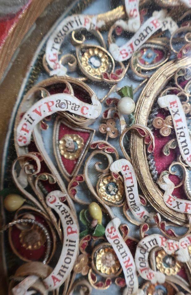 Antique Venetian Multi-Saint Reliquary, Provenance Inscription Dated 1912 - 6