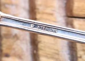 Three Sterling Silver Ornate Serving Spoons, 125 Grams - 5