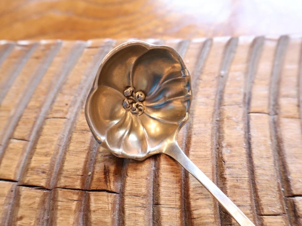 Three Sterling Silver Ornate Serving Spoons, 125 Grams - 9