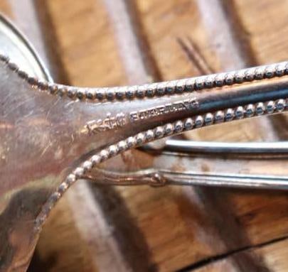 2 Antique Sterling Silver Ornate Serving Spoons Floral & Shell Patterns - 6