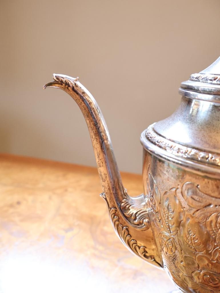 Frank M. Whiting and Co. Hand-Chased Sterling Silver Coffee Pot - 3