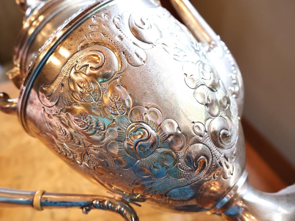 Frank M. Whiting and Co. Hand-Chased Sterling Silver Coffee Pot - 9