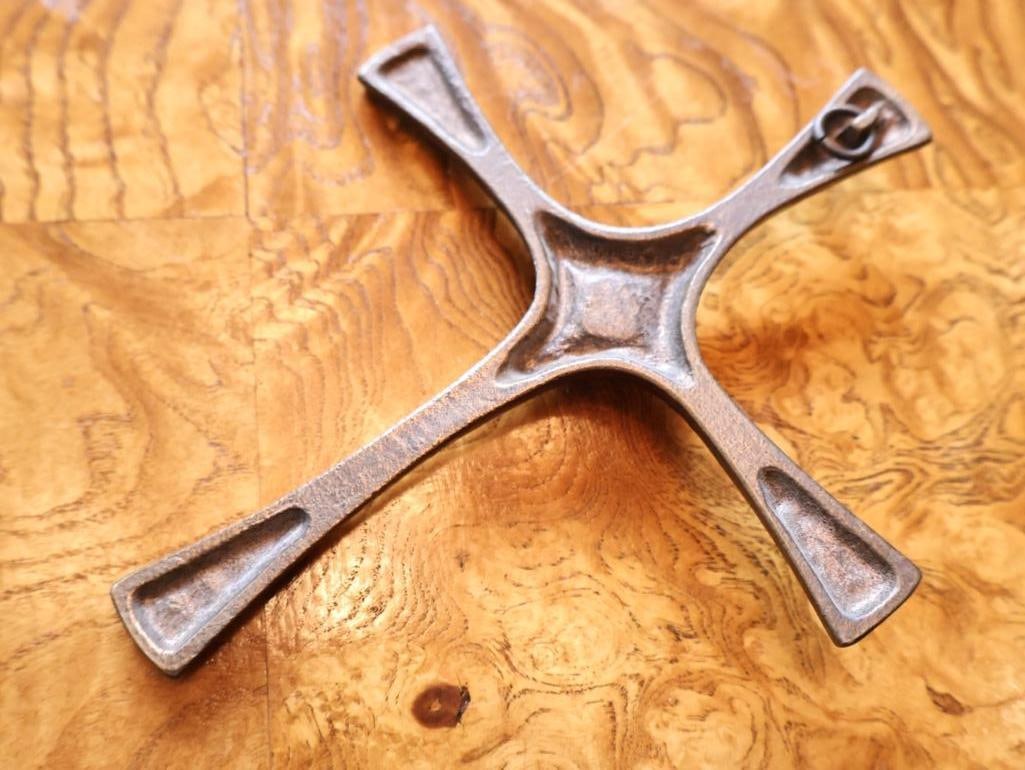 Three Decorative Crosses & Crucifix Glass and Metal - 14
