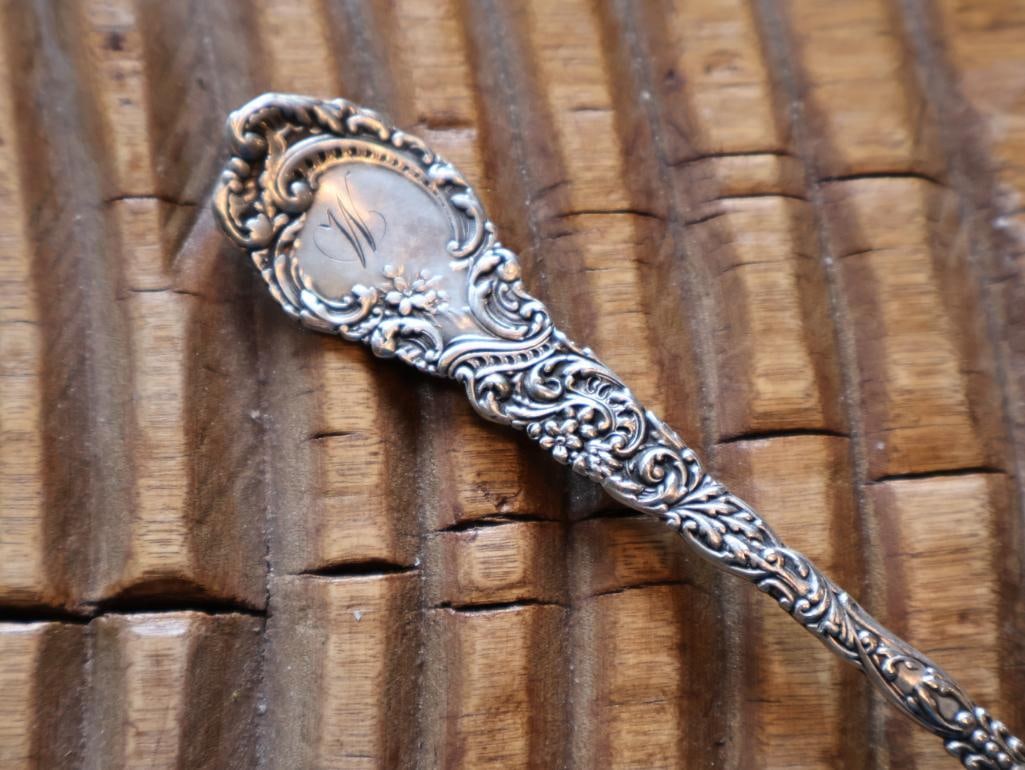 Lot of 3 Ornate Sterling Silver Serving Spoons, 94g - 10