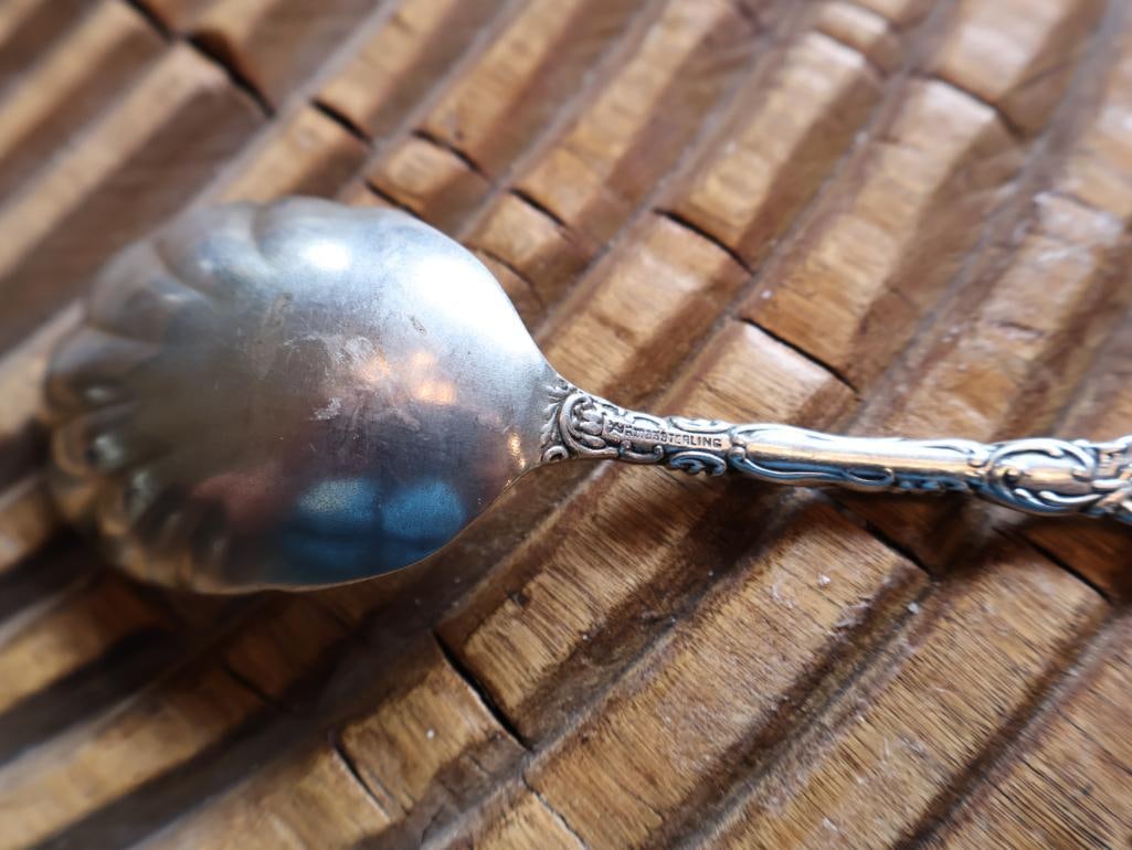 Lot of 3 Ornate Sterling Silver Serving Spoons, 94g - 12