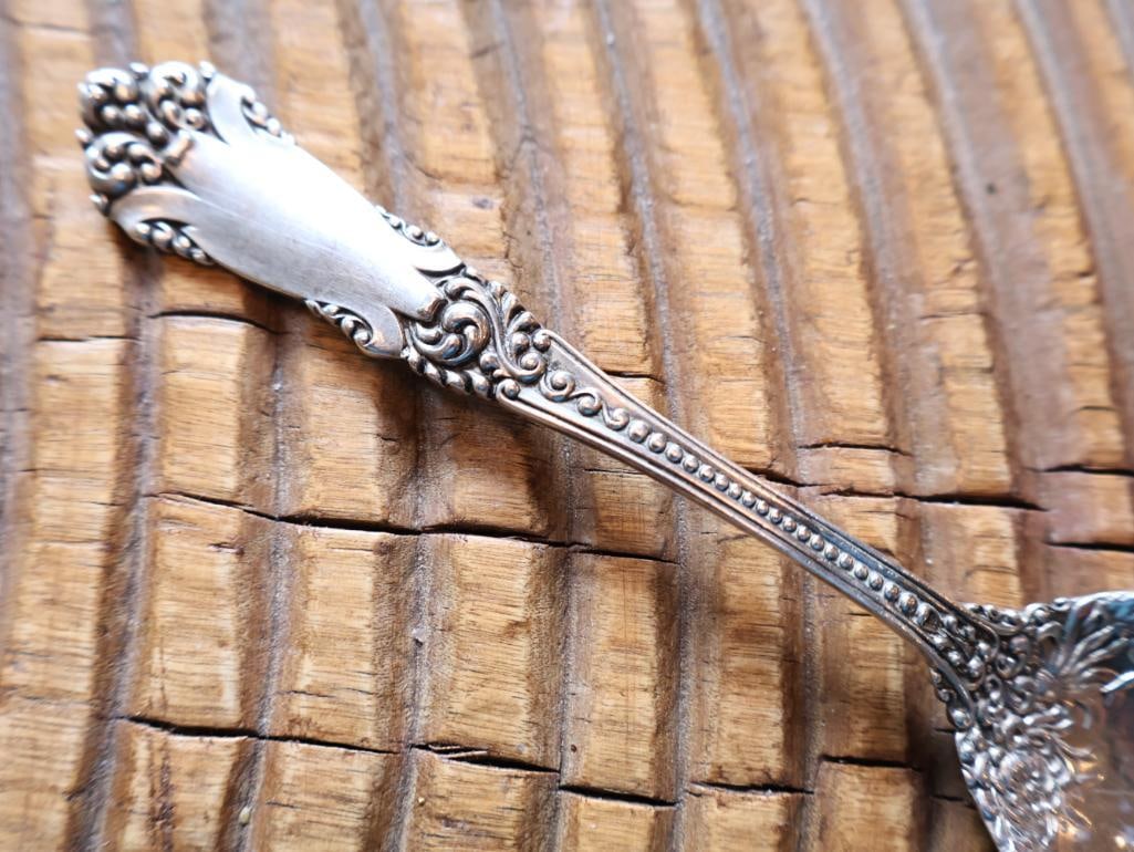 Lot of 3 Ornate Sterling Silver Serving Spoons, 94g - 4