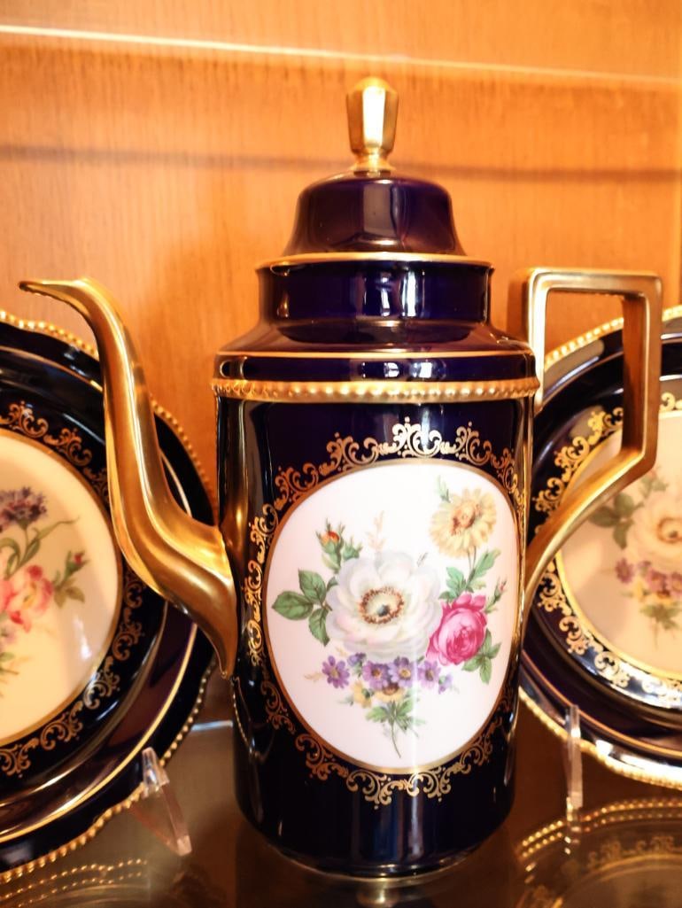 Schumann Arzberg Bavaria Echt Cobalt Porcelain Coffee & Dessert Service - 14