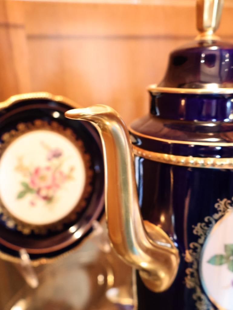 Schumann Arzberg Bavaria Echt Cobalt Porcelain Coffee & Dessert Service - 15