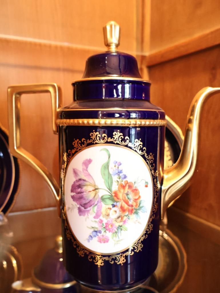 Schumann Arzberg Bavaria Echt Cobalt Porcelain Coffee & Dessert Service - 16