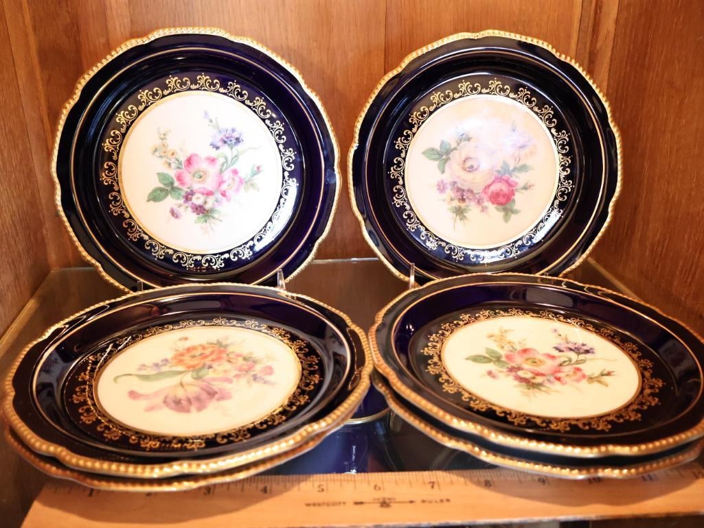Schumann Arzberg Bavaria Echt Cobalt Porcelain Coffee & Dessert Service - 19
