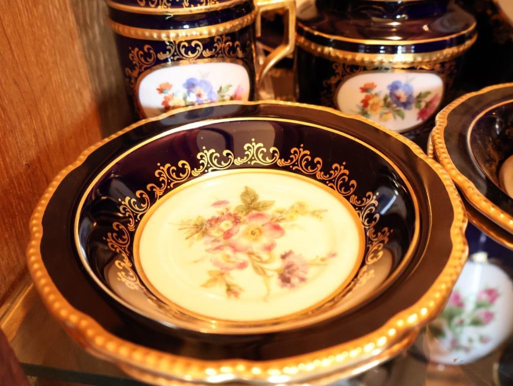 Schumann Arzberg Bavaria Echt Cobalt Porcelain Coffee & Dessert Service - 2