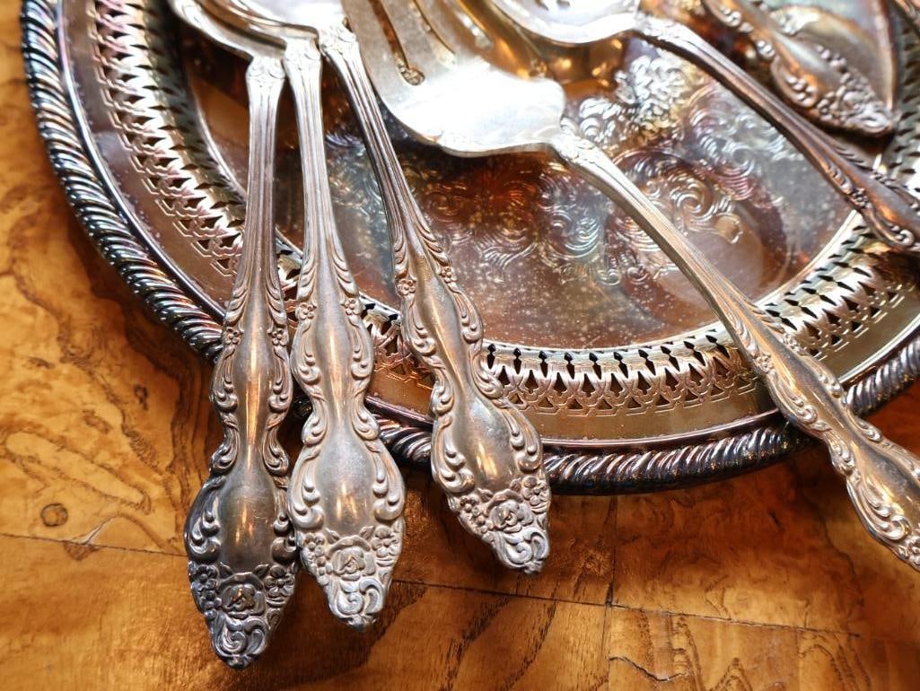 Vintage Silver-Plated Tableware and Serving Pieces - 13