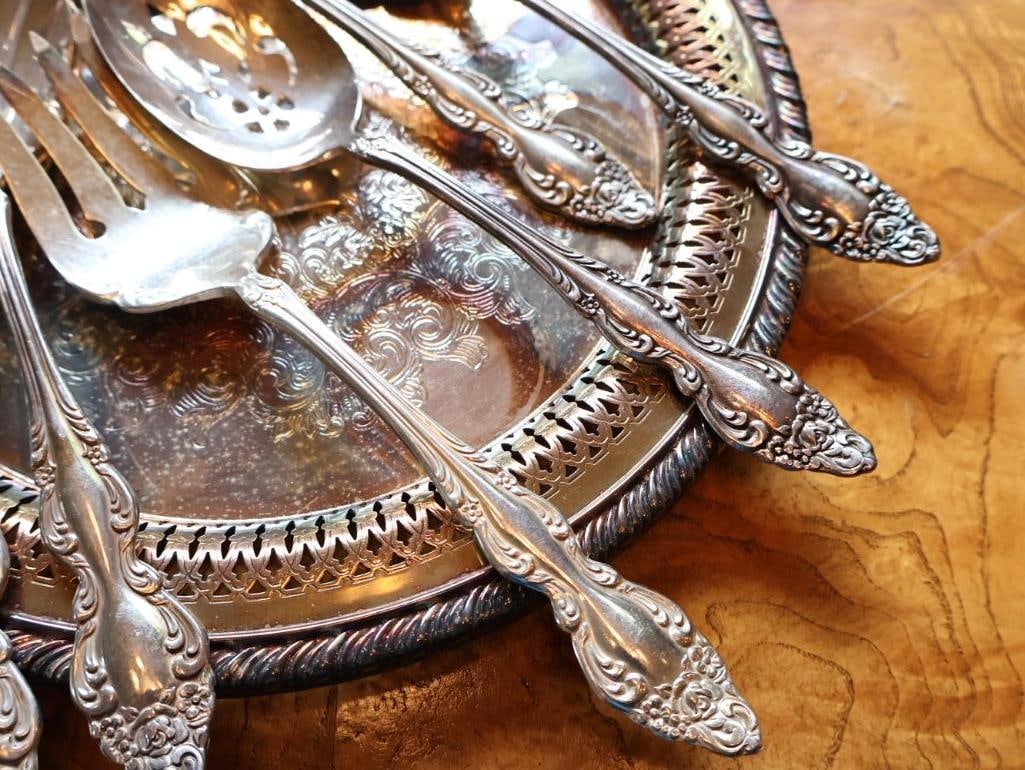 Vintage Silver-Plated Tableware and Serving Pieces - 14