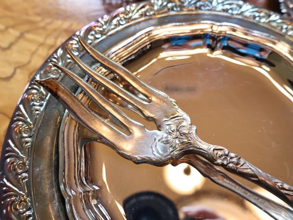 Vintage Silver-Plated Tableware and Serving Pieces - 7
