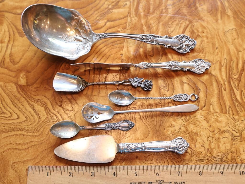 Vintage Turkish Souvenir Demitasse Spoon Marked 800, sterling and Plated Flatware - 2