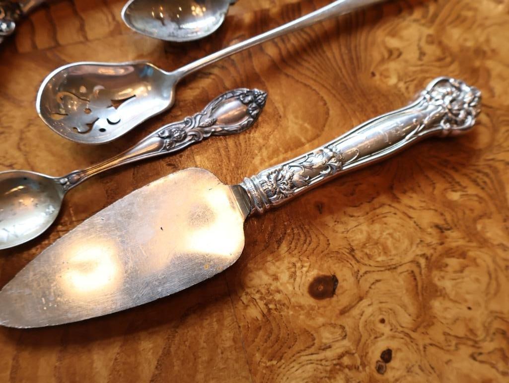 Vintage Turkish Souvenir Demitasse Spoon Marked 800, sterling and Plated Flatware - 3